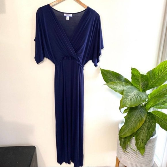 Motherhood maternity nursing navy maxi dress - Picture 1 of 2